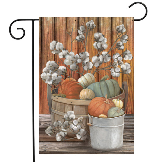 Pumpkins and Willows Garden Flag