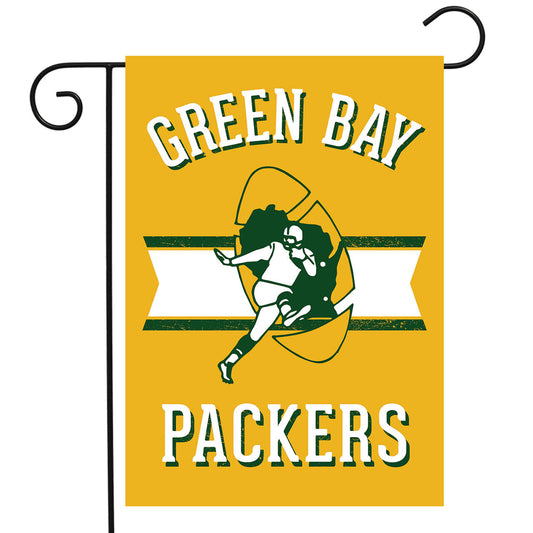 Retro Green Bay Packers Double Sided NFL Garden Flag