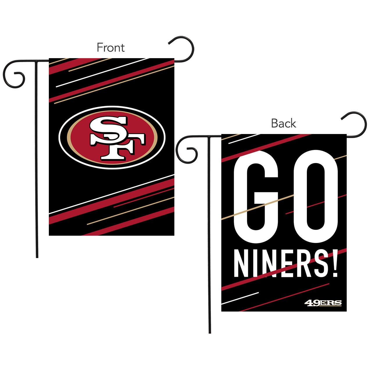 San Francisco 49ers Slogan Double Sided NFL Garden Flag