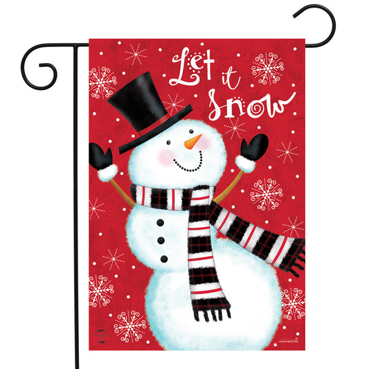 Snowman Celebration Garden Flag