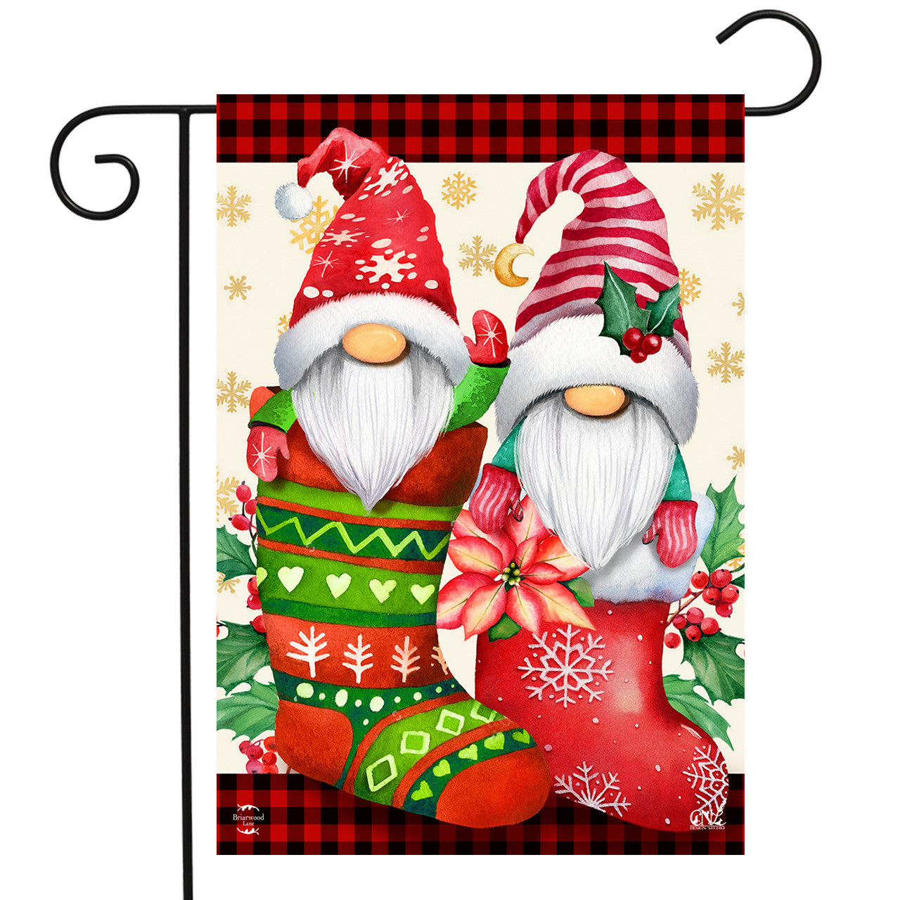 Stocking Gnomes Garden Flag