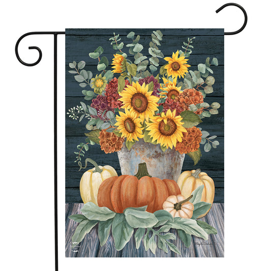 Sunflowers and Hydrangeas Garden Flag