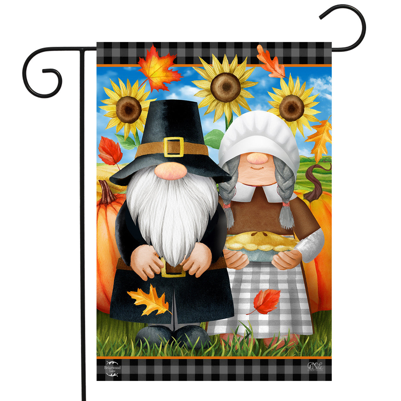 Thanksgiving Gnomes Garden Flag