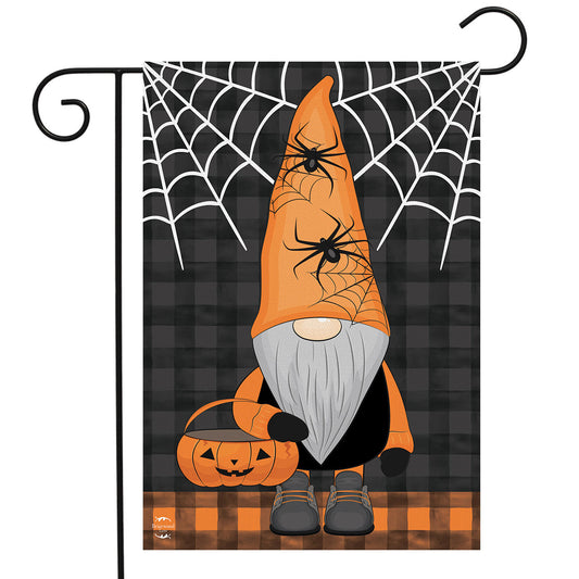 Trick or Treat Gnome Burlap Flag
