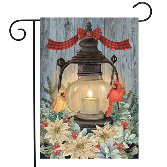 Warm Winter Candle Garden Flag
