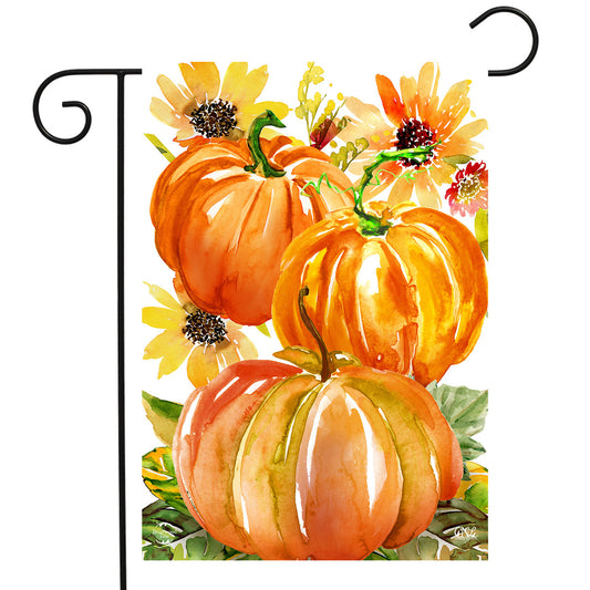 Watercolor Pumpkins Garden Flag