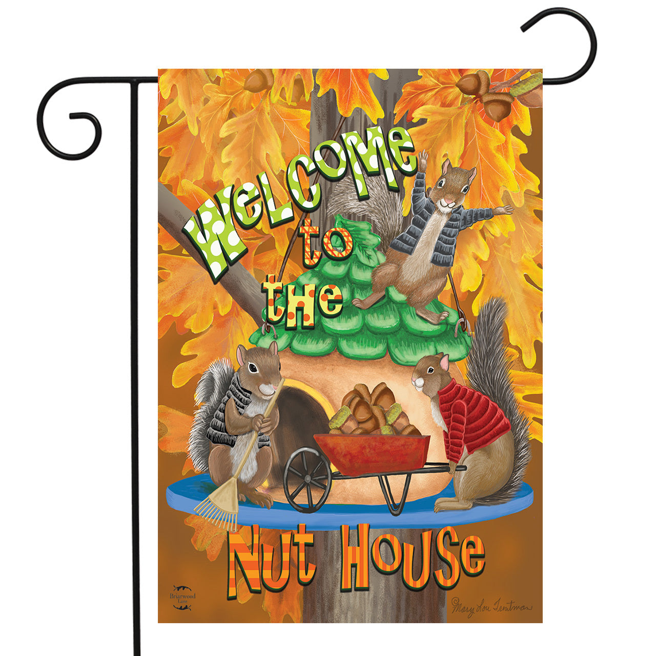 Welcome Fall Nuthouse Garden Flag