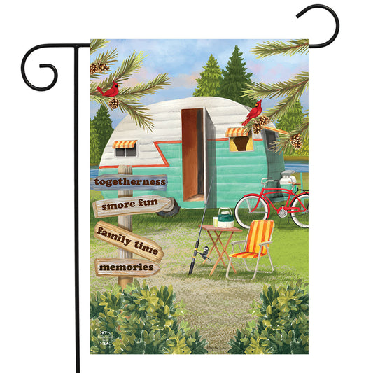 Woodsy Camper Garden Flag