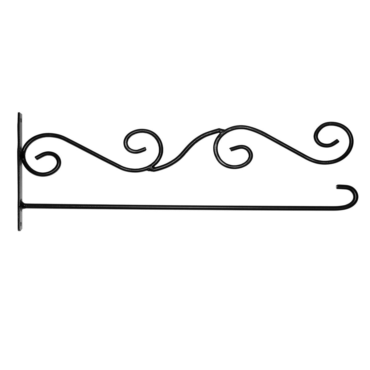 Wrought Iron Scroll House Flag Wall Bracket